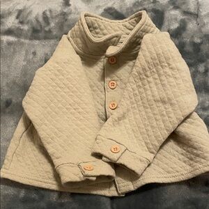Carter's Quilted Beige Jacket with Wooden Buttons